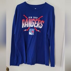 New York Rangers Fanatics Blue Long Sleeve T-Shirt 2XL